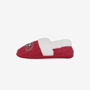 San Francisco 49ers Womens Team Color Moccasin Slipper