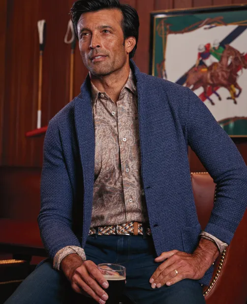 Sand Paisley Sport Shirt