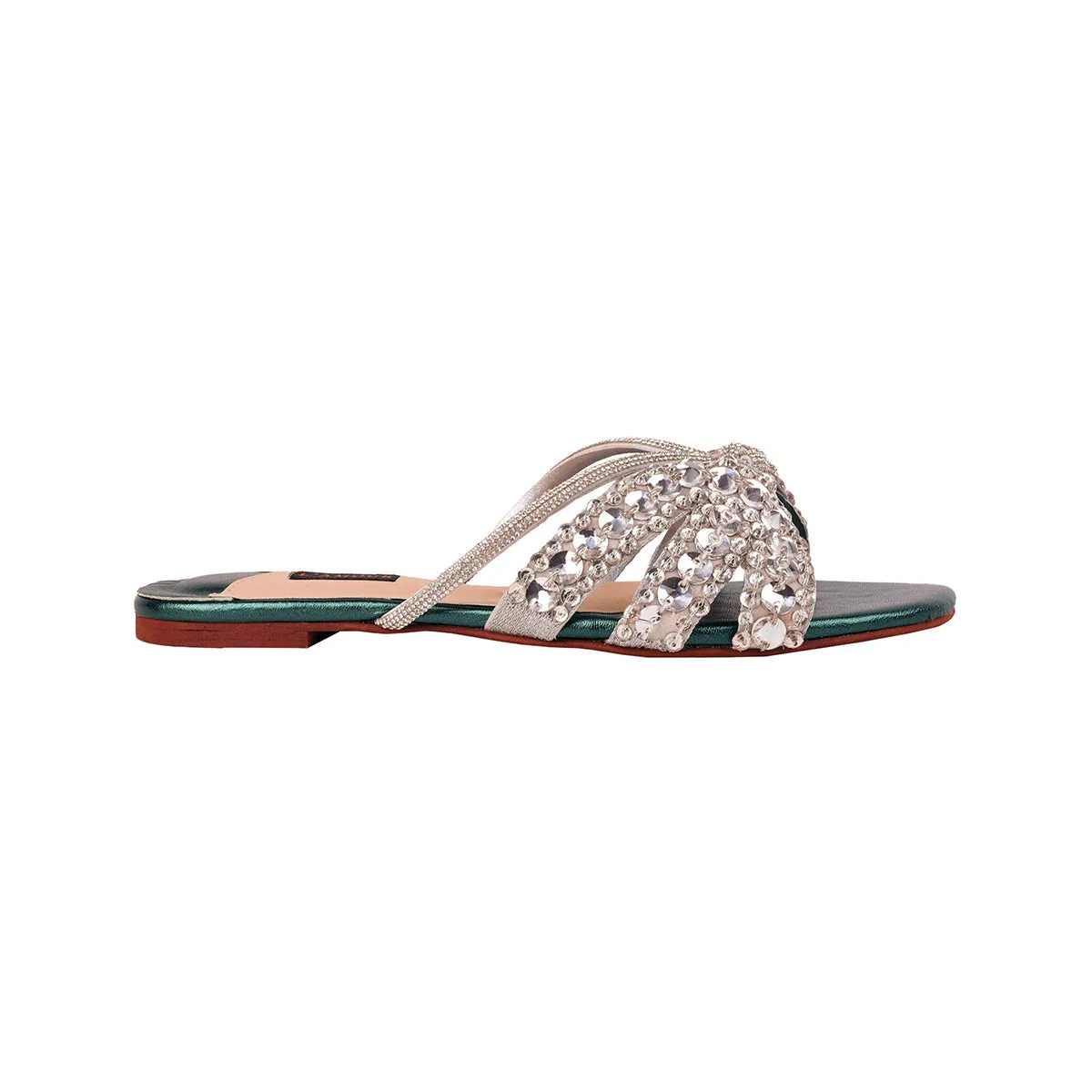 Sasha - Mustang Green Flats - Flats by L'amour