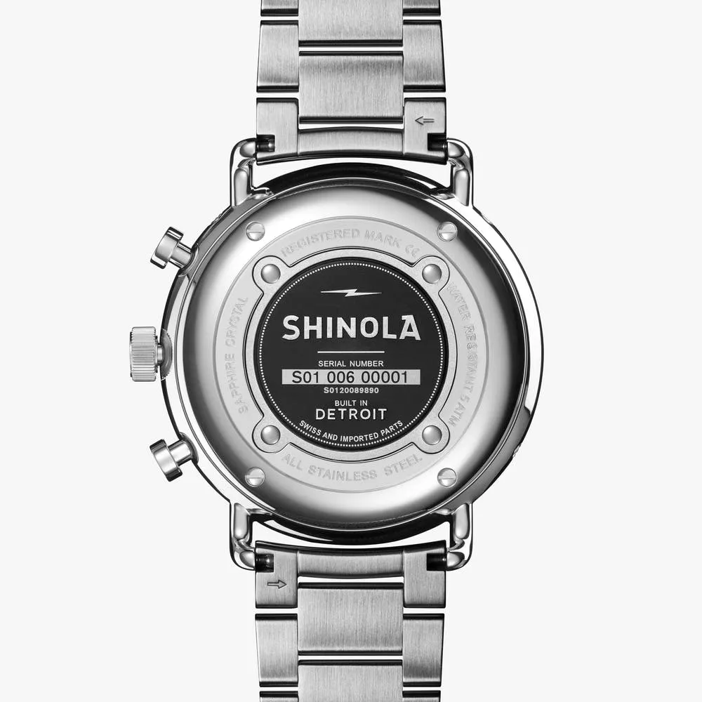 Shinola The Canfield Sport 45mm Blue Dial with Stainless Steel Bracelet S0120089890