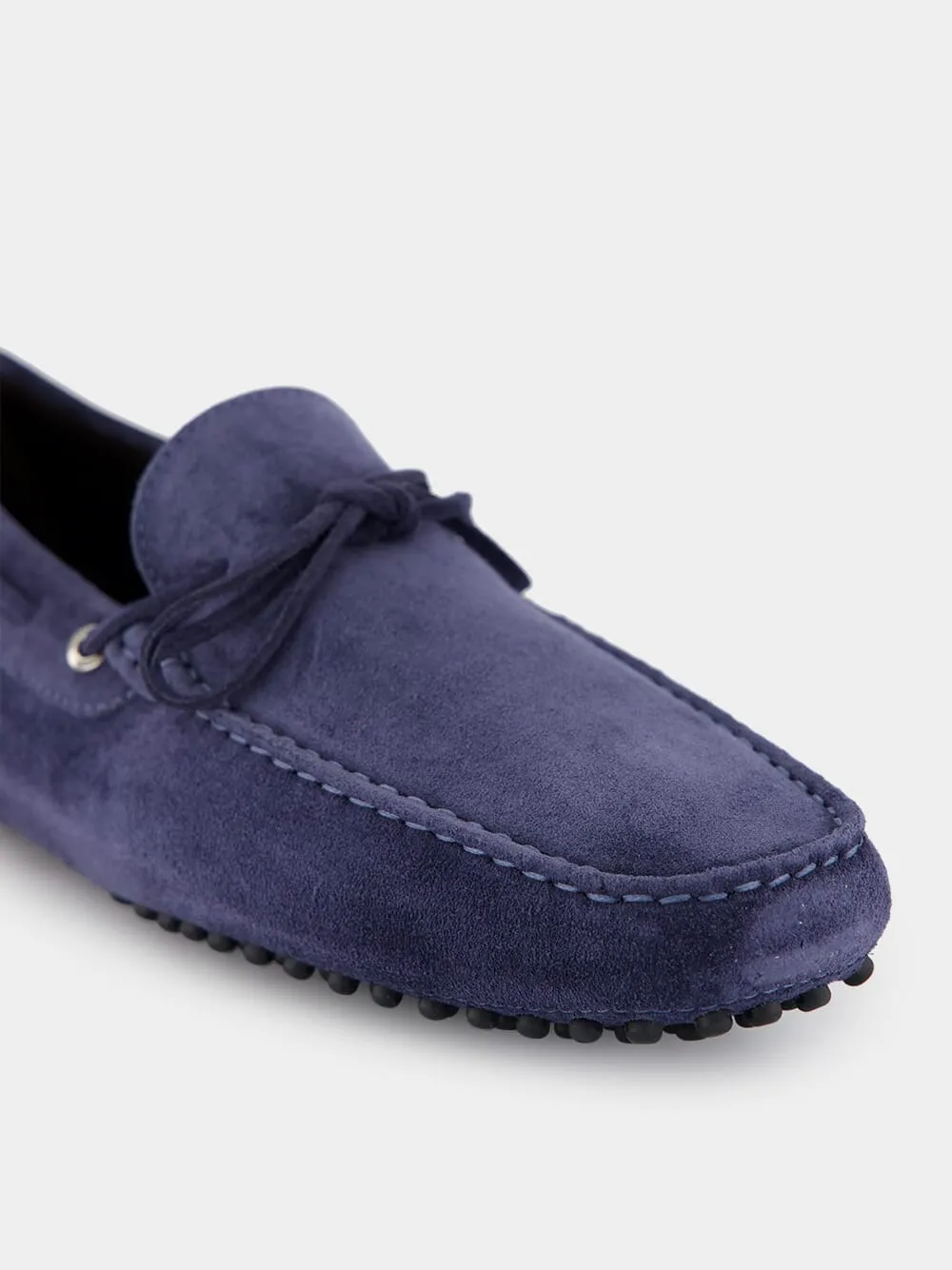 Steel Blue Suede Driving Shoes