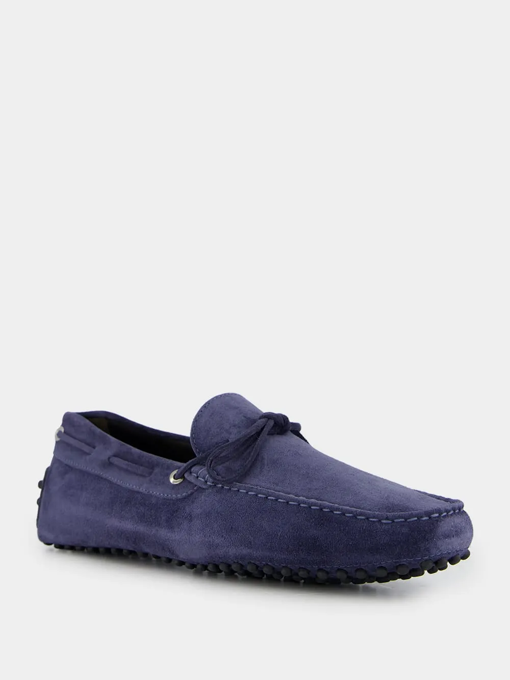 Steel Blue Suede Driving Shoes