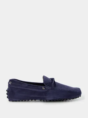 Steel Blue Suede Driving Shoes