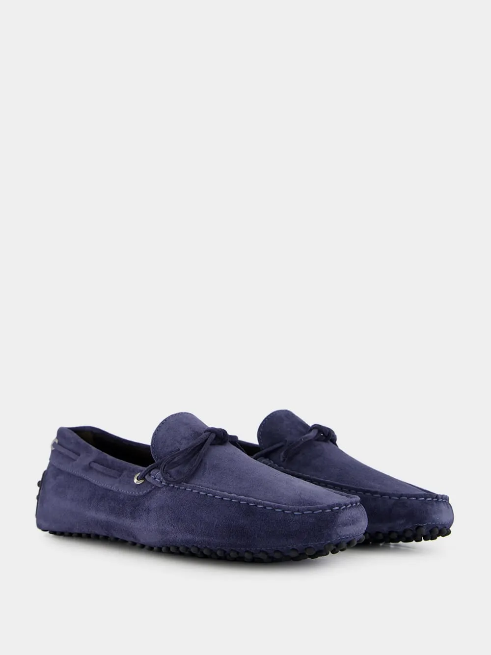 Steel Blue Suede Driving Shoes