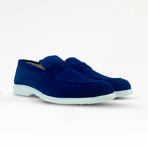 Suede Loafers | Classic Blue Suede Loafers For Men