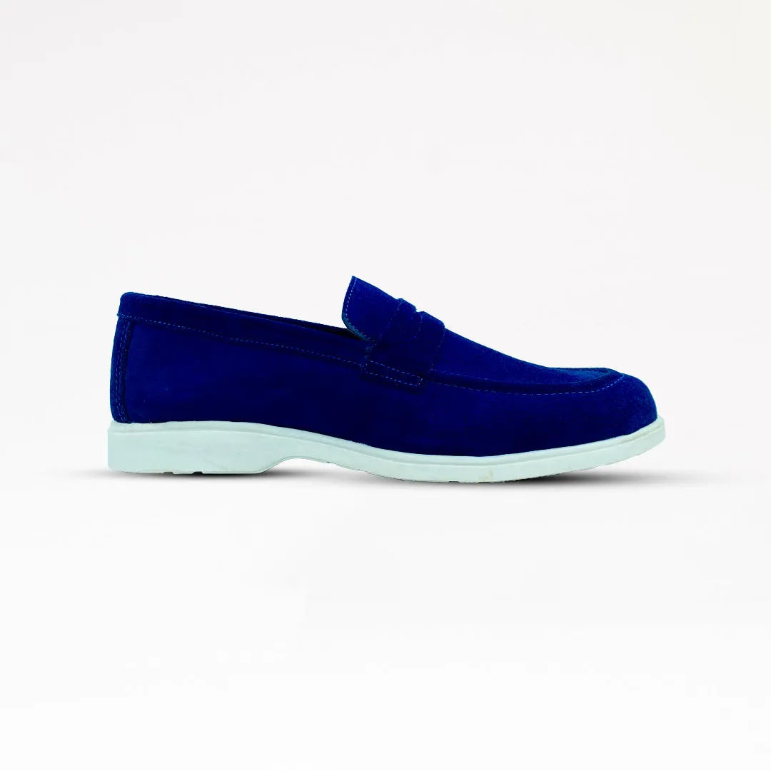 Suede Loafers | Classic Blue Suede Loafers For Men