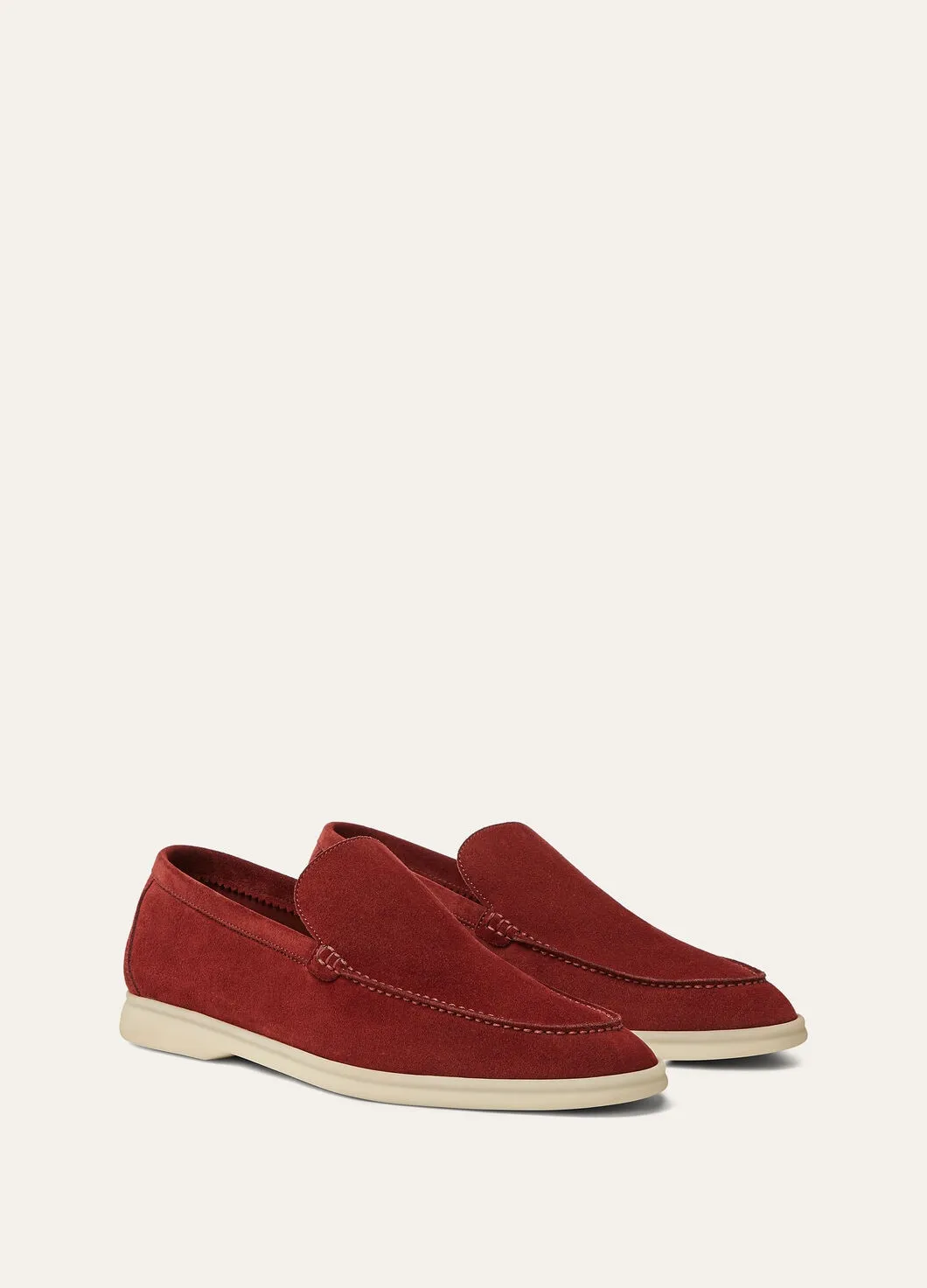 Summer Walk in Red Suede