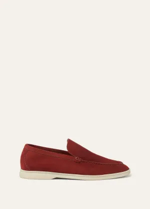 Summer Walk in Red Suede