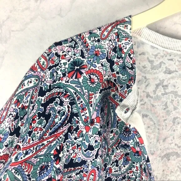 [Talbots] Floral Paisley Print Cardigan