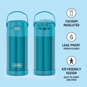 Thermos Funtainer 12 Ounce Bottle, Teal! Keeps drinks cold for up to 12 hours
