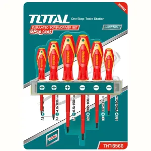 Total 6 Pieces Insulated Screwdriver Set 1000V - THTIS566
