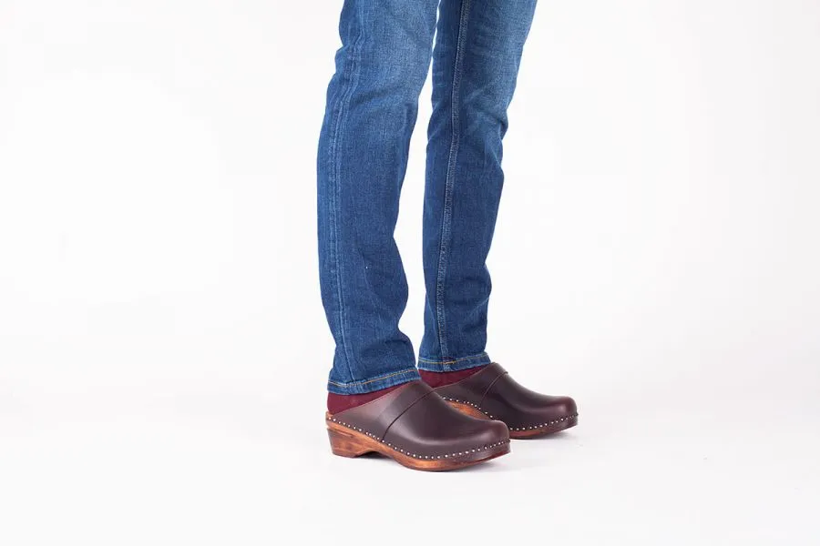 Troentorp Da Vinci 457317 Brown Dark Wood Open Back Clog