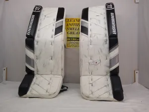 Used Warrior Ritual G3 Size 30"   1" White/Black Hockey Goalie Leg Pads