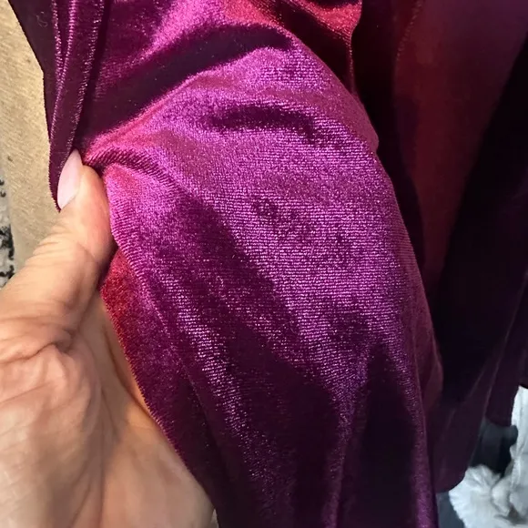 Velvet Blazer Jacket Garnet