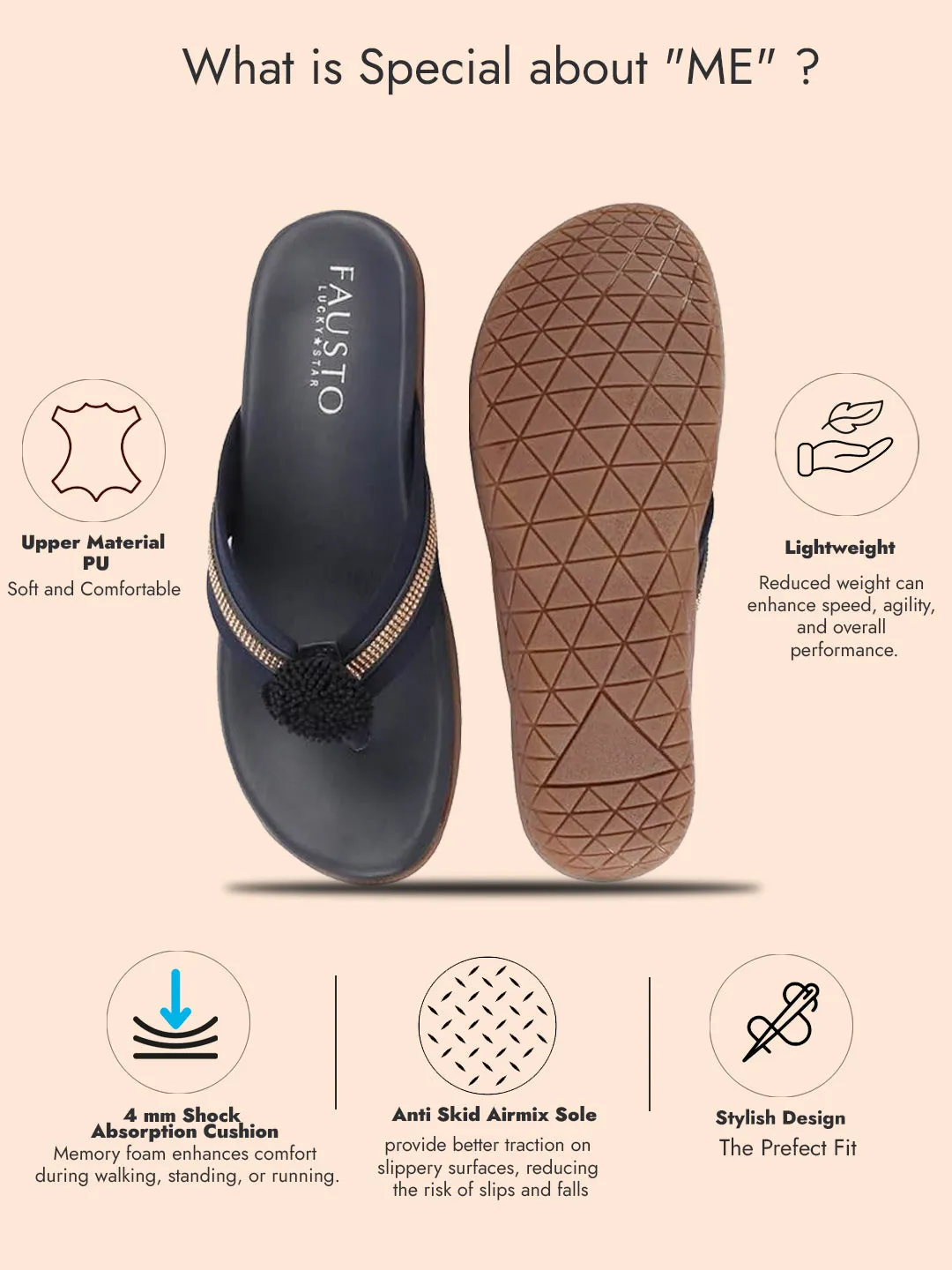 Women Blue Shiny Beads T-Strap Slipper With Cushioned Footbed|Party|Office Wear|Weekend