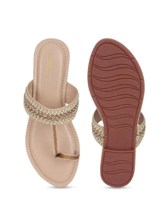 Women Festive Embellished One Toe Flats