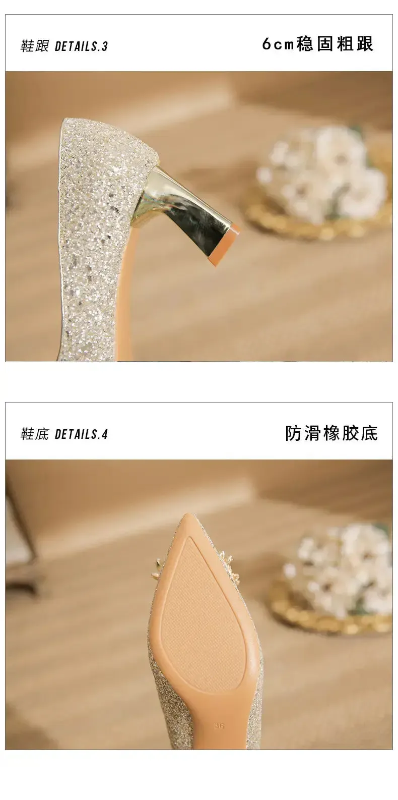Women Wedding Shoes Comfortable Suede Solid Color Pointed-toe Mujer Shoes Wrap-toe Shallow Flats For Ladies Banquet Bridal Shoes