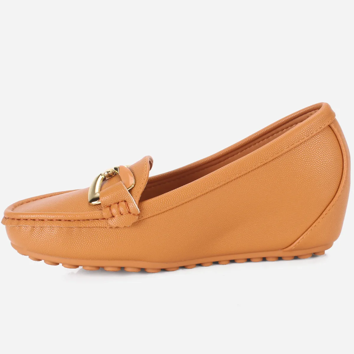 Womens "AMIYA" High Wedge Comfy Moccasins