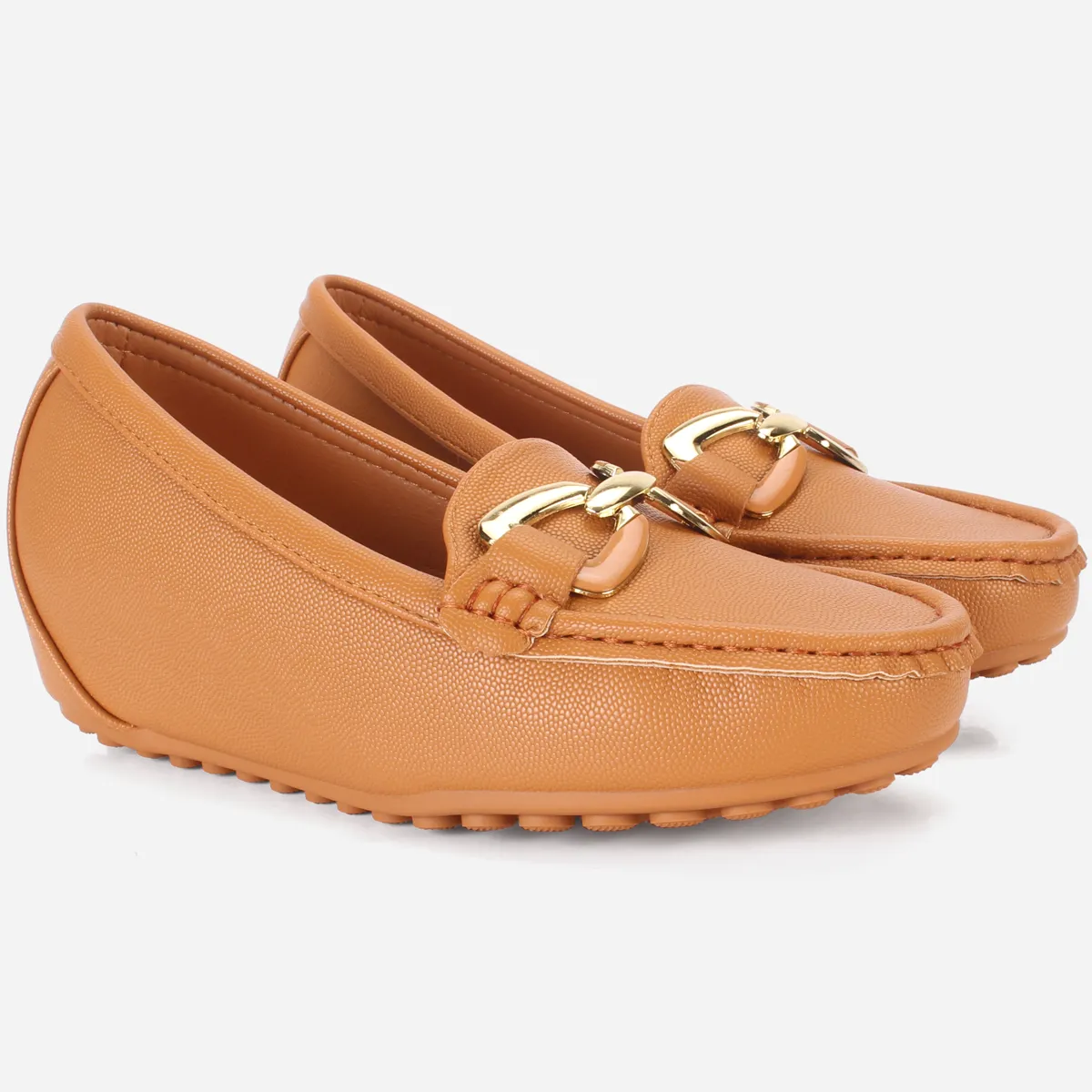 Womens "AMIYA" High Wedge Comfy Moccasins
