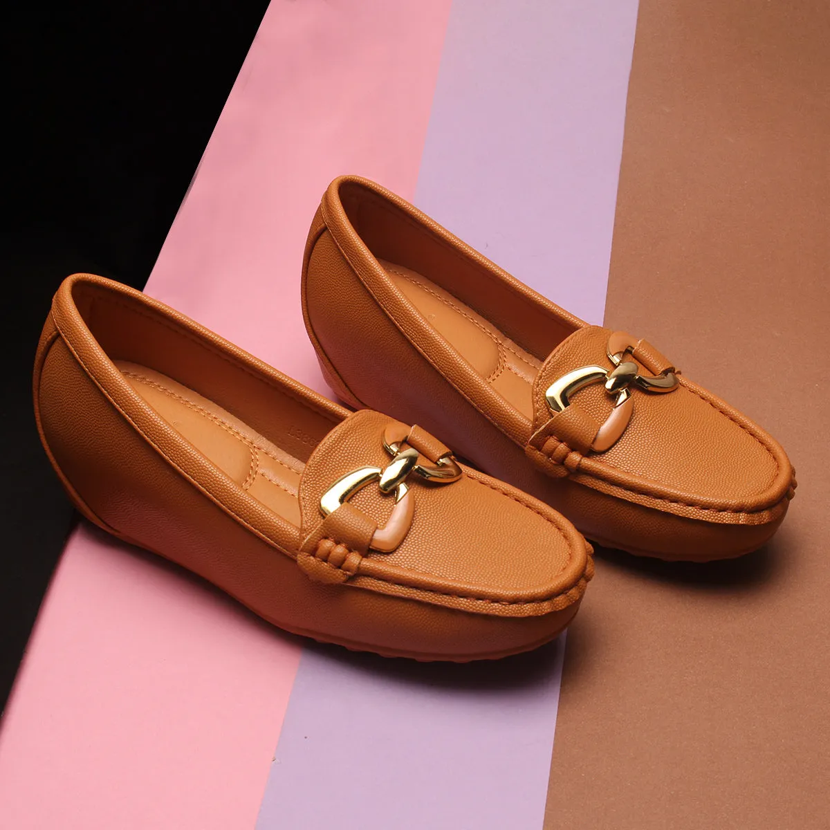 Womens "AMIYA" High Wedge Comfy Moccasins