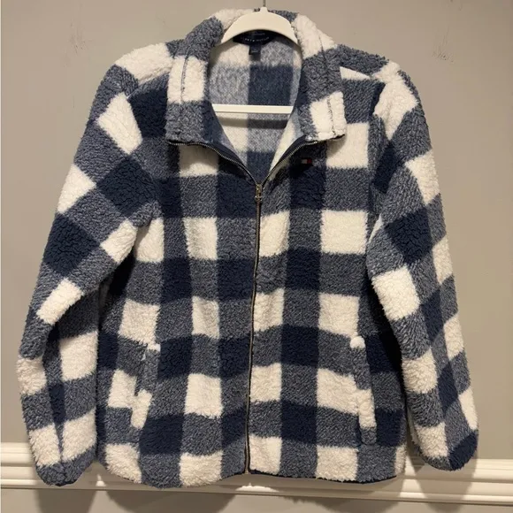 Women's Tommy Hilfiger Full Length Zip Up - Navy/White NWOT Size Medium