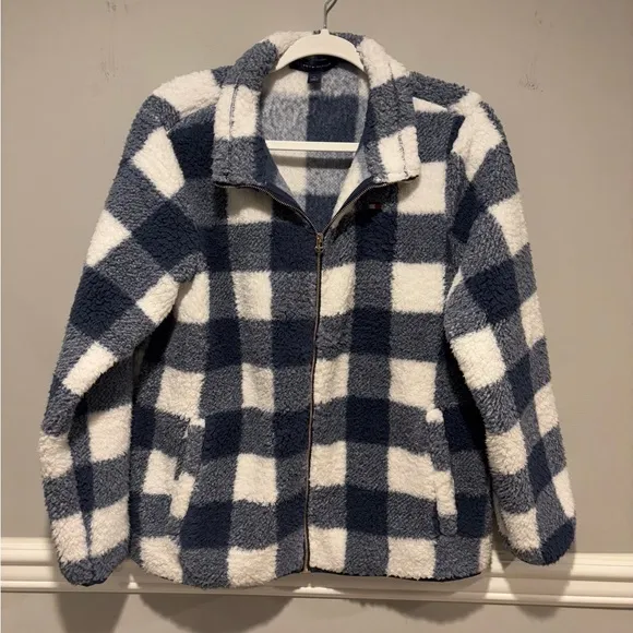 Women's Tommy Hilfiger Full Length Zip Up - Navy/White NWOT Size Medium