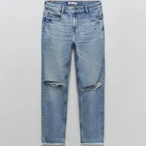 Zara Relaxed Fit Rip Jeans